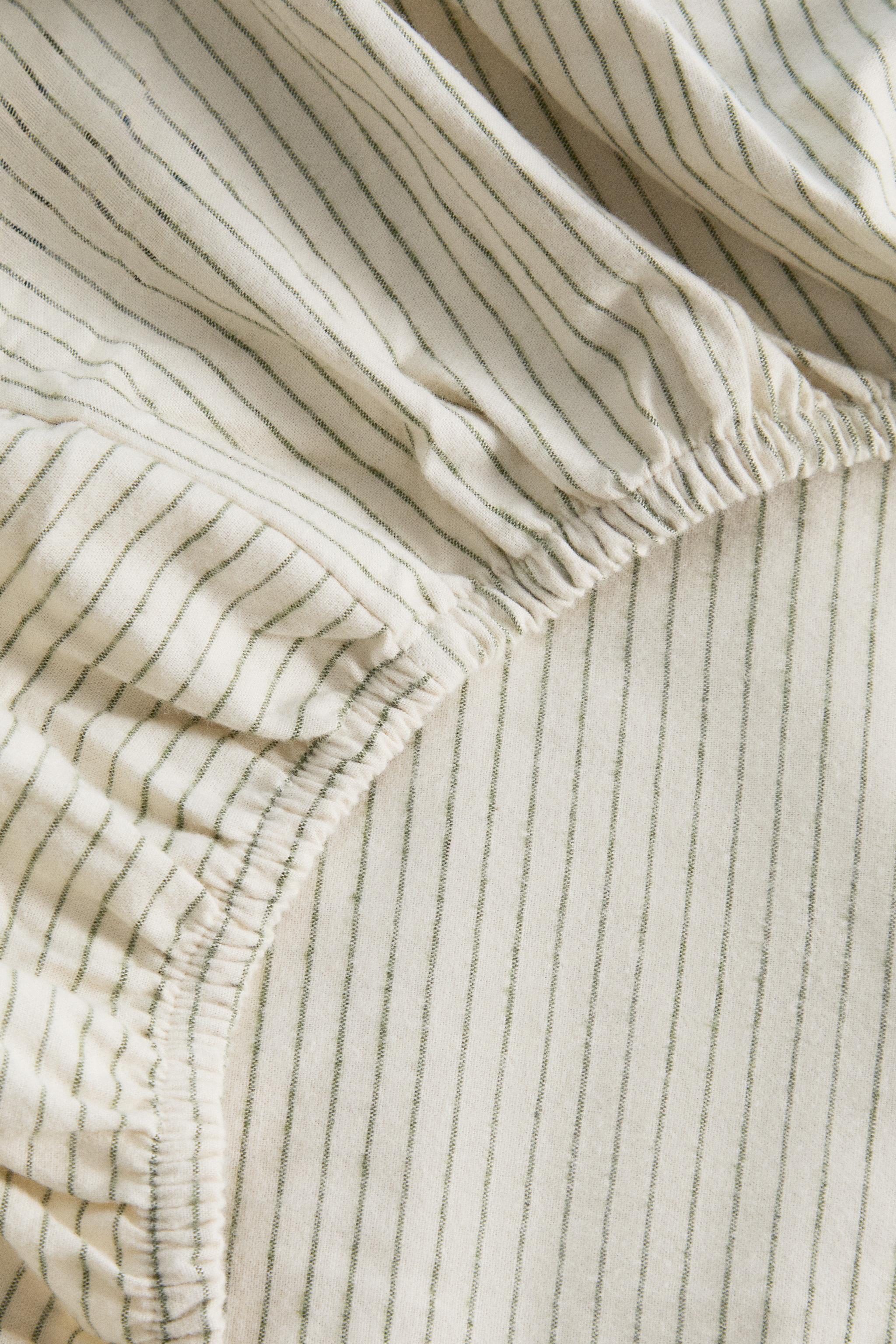 DRAP-HOUSSE EN FLANELLE À RAYURES